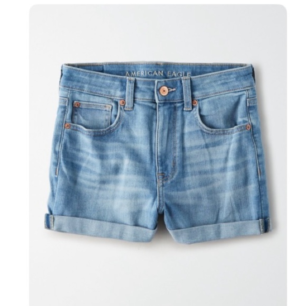 A&E High Waisted Denim Shorts Light Wash